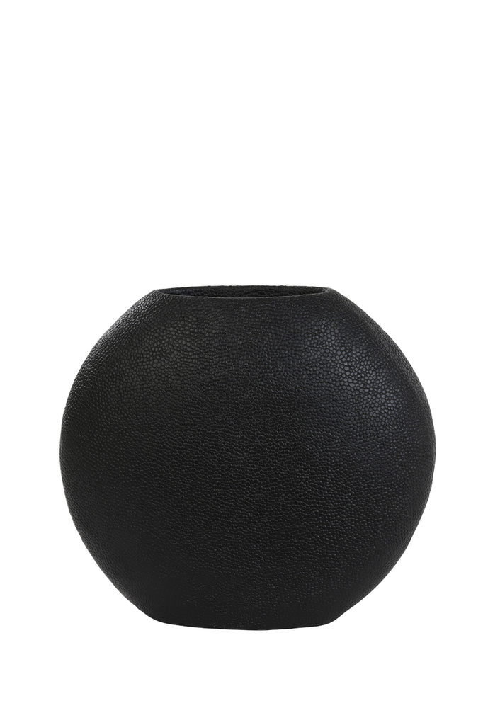 Vase deco 40x14x36 cm RAYSKIN matt black