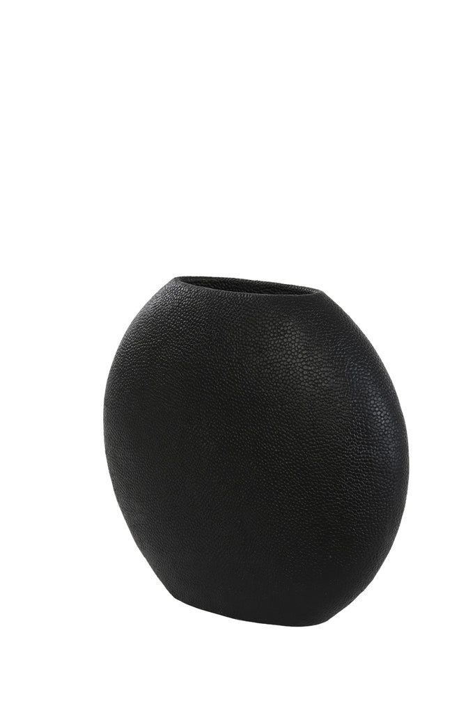 Vase deco 40x14x36 cm RAYSKIN matt black