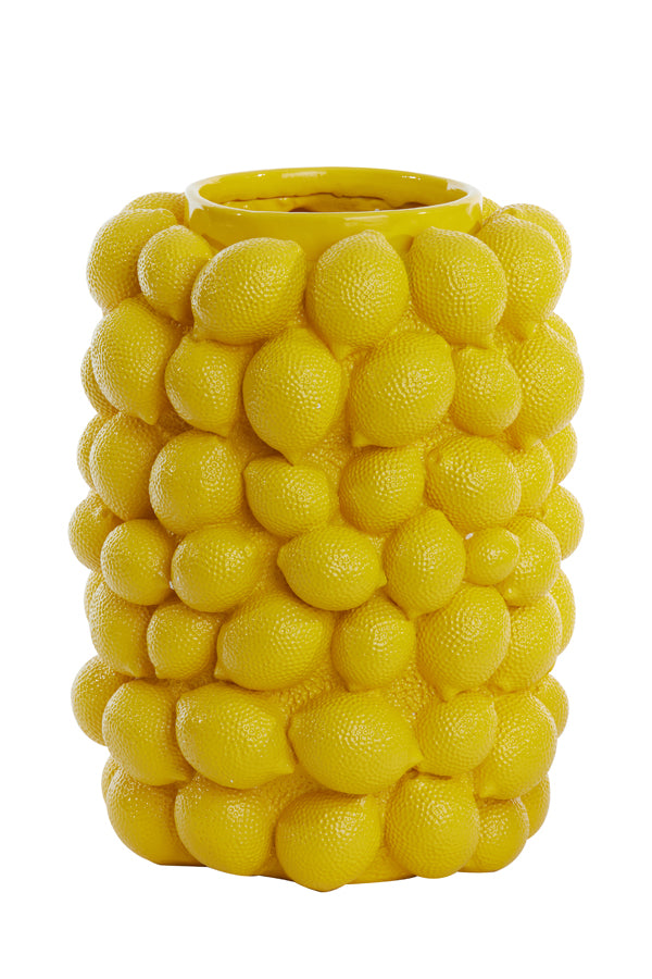 Vaas deco 31x41 cm LEMON yellow