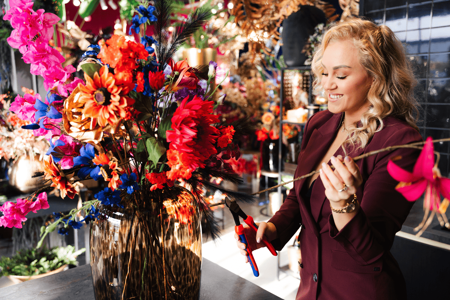 Workshop - maak je eigen zijden boeket - Luxe zijden bloemen boeket - Kunstbloemen van Sharon Flowers
