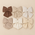 Zand kerststrik 21 x 25 cm in zes neutrale kleuren