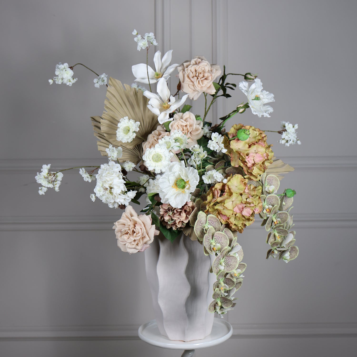 zijden-bloem-boeket-exotisch wit
