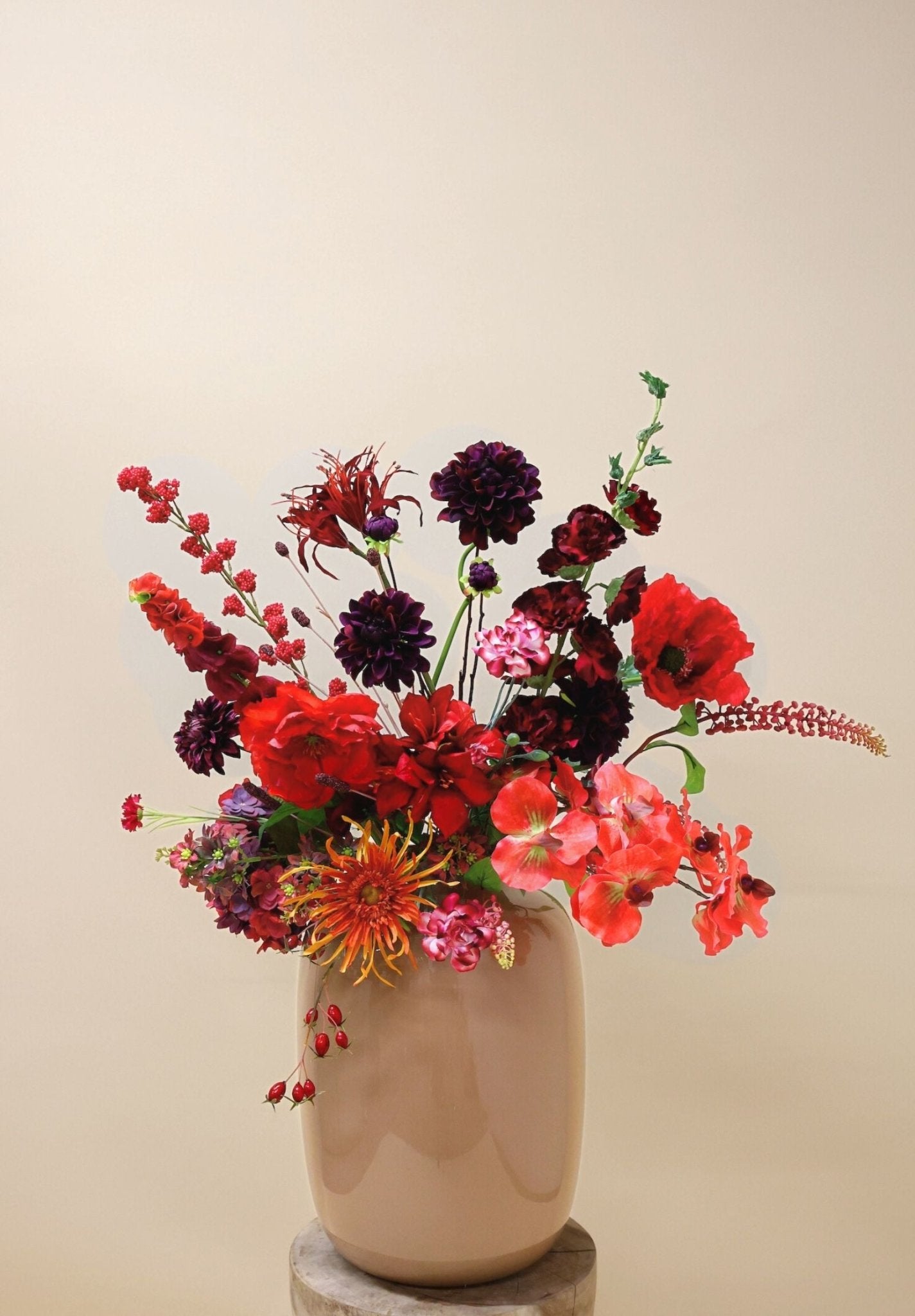 Zijden boeket Autumn - Luxueus - Luxe zijden bloemen boeket - Kunstbloemen van Sharon Flowers