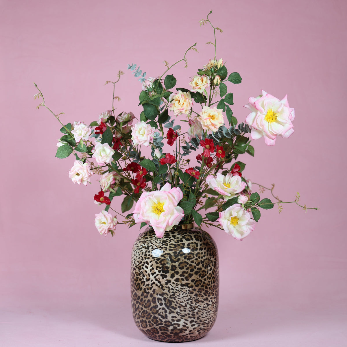 valentijn bloemen zijden boeket luxe vaas cadeau voor haar