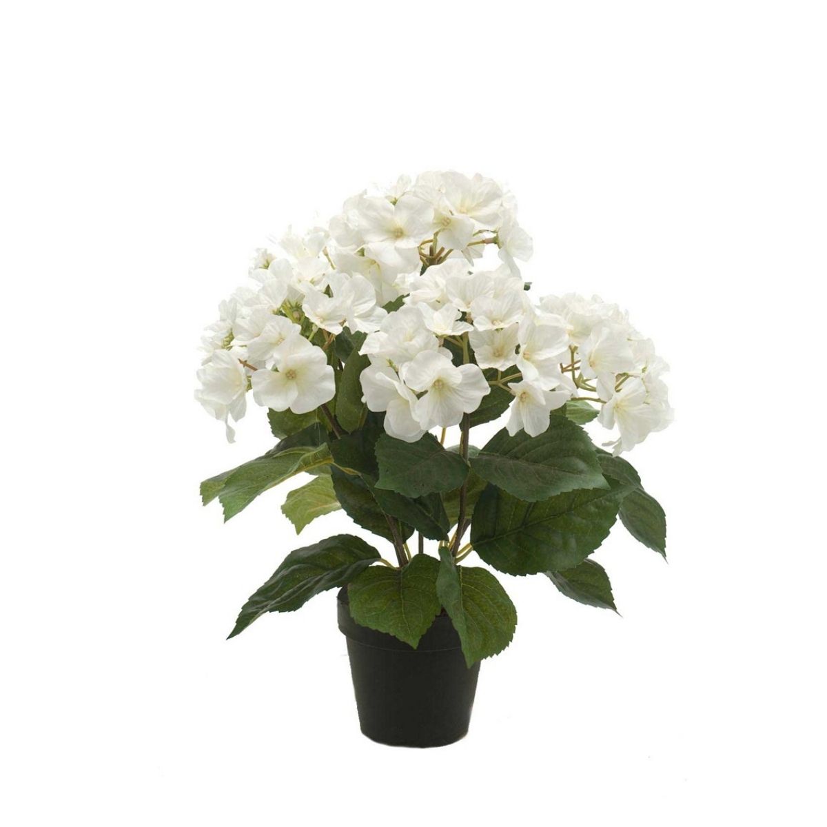 Hortensia zijden buitenplant crème 40cm