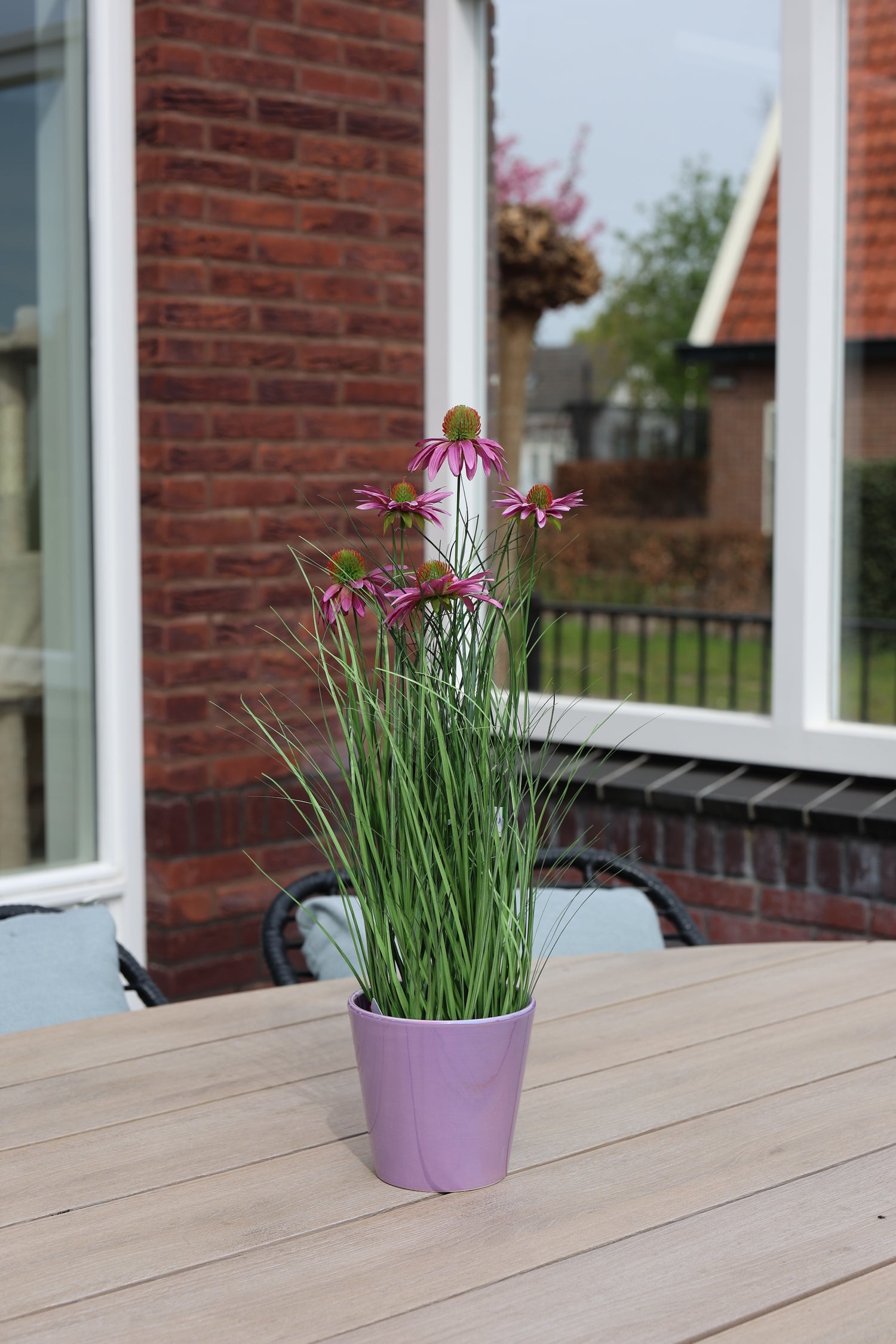 Rudbeckia zijden buitenplant paars 60cm