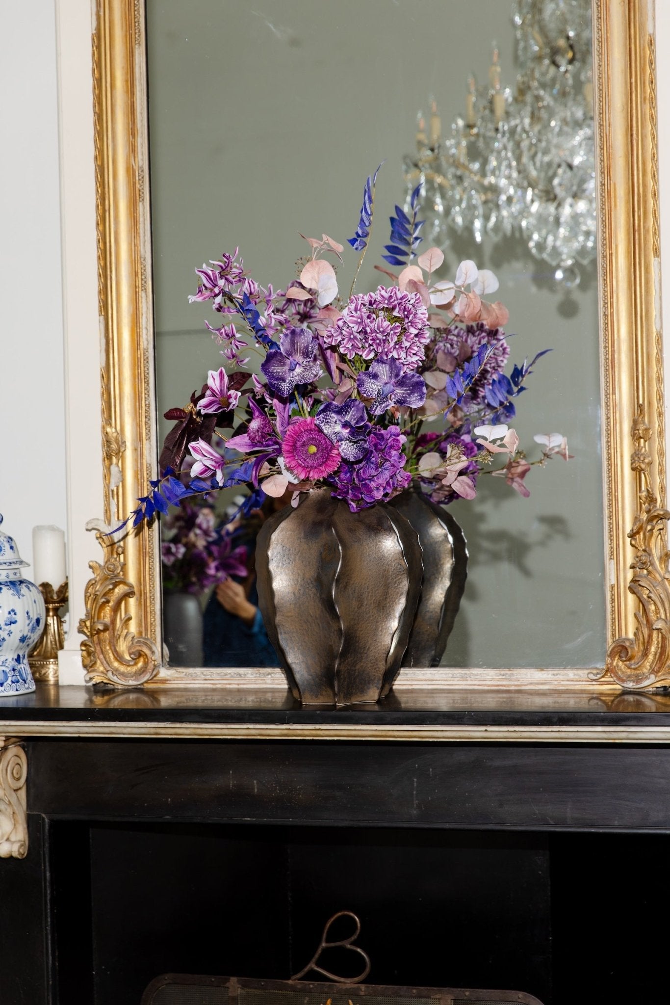 Zijdenboeket Moonlight - Elegant - Luxe zijden bloemen boeket - Kunstbloemen van Sharon Flowers