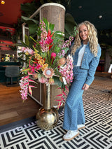 Zijdenboeket Tropical - Luxe zijden bloemen boeket - Kunstbloemen van Sharon Flowers