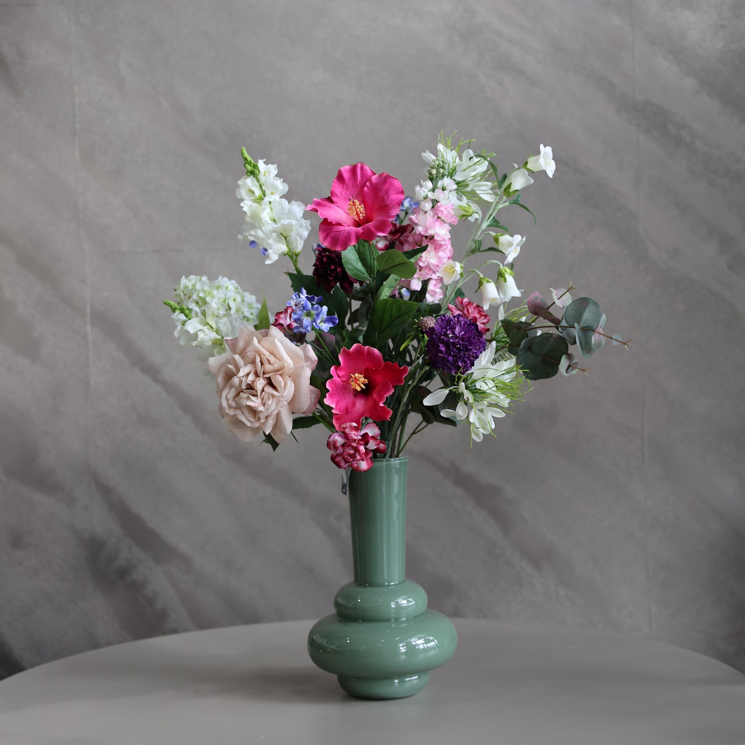 Zijdenboeket Velvet Muse - incl vaas
