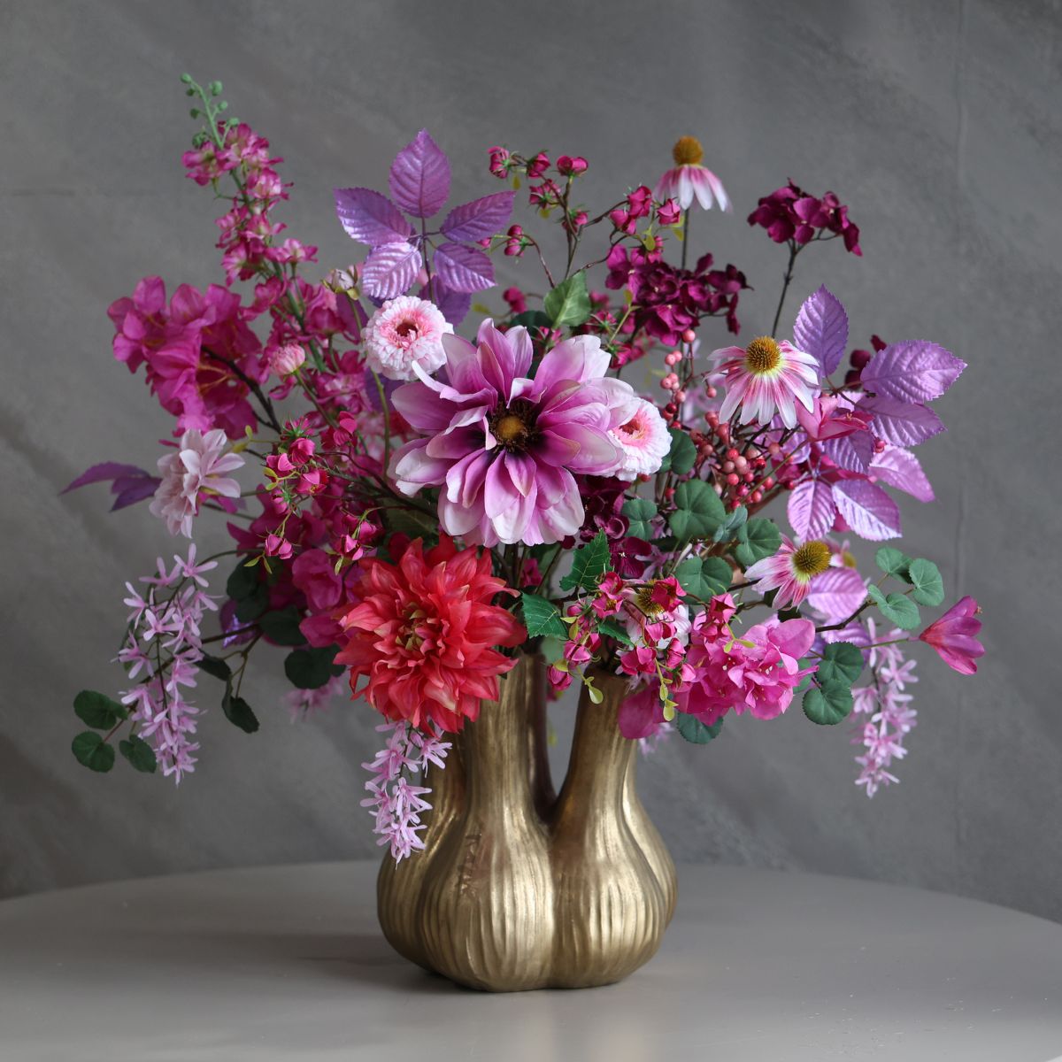 Zijdenboeket Roze incl toetervaas