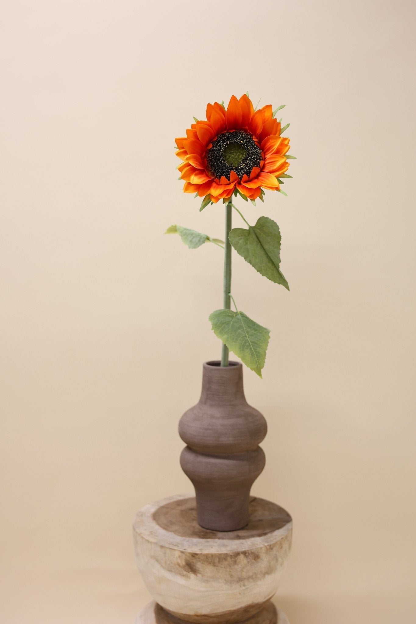 Zonnebloem Cordoba oranje 90 cm - Luxe zijden bloemen boeket - Kunstbloemen van Sharon Flowers