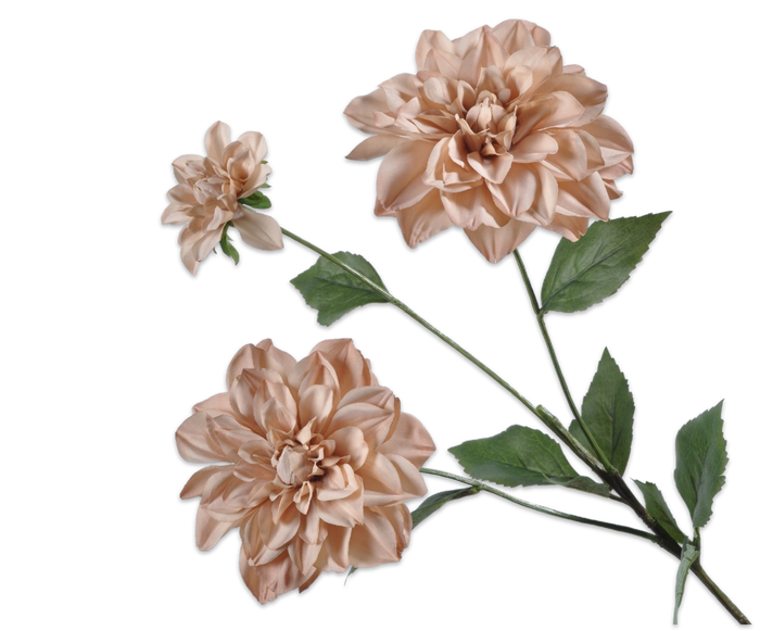 Dahlia tak beige- Zijden bloem - Kunst bloem - 75 cm - duurzaam